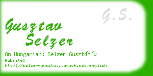 gusztav selzer business card